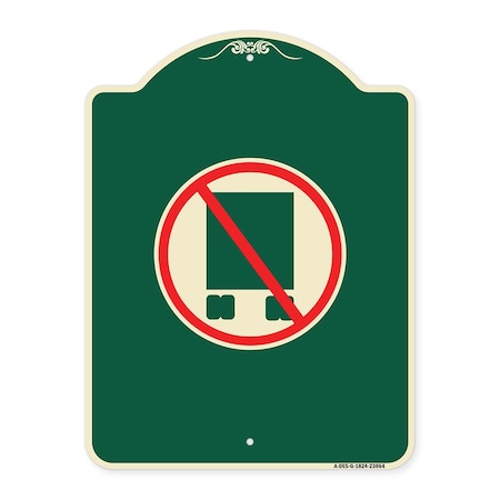 Signmission National Network Prohibited Heavy-Gauge Aluminum Architectural Sign, 24" x 18", G-1824-23864 A-DES-G-1824-23864